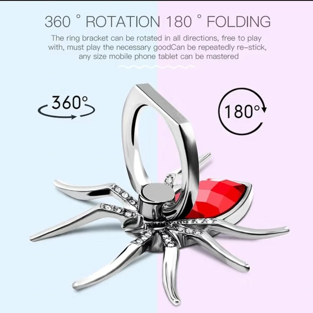 ❤️ Green Spider Phone Ring Holder